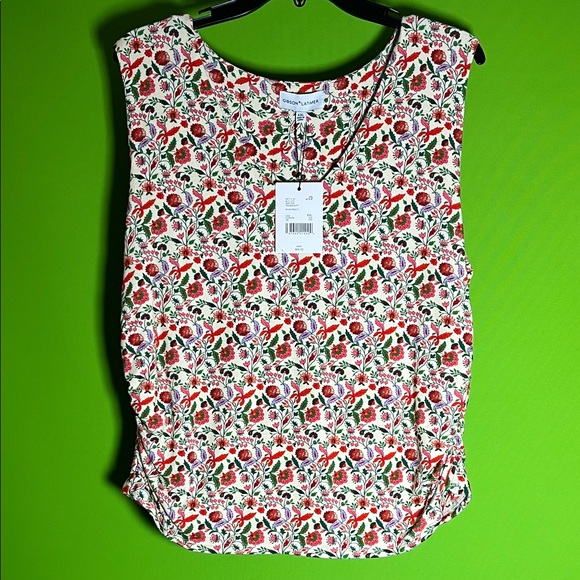 Gibson & Latimer Khaki Multicolor Floral Blouse Size XXL - Picture 1 of 5